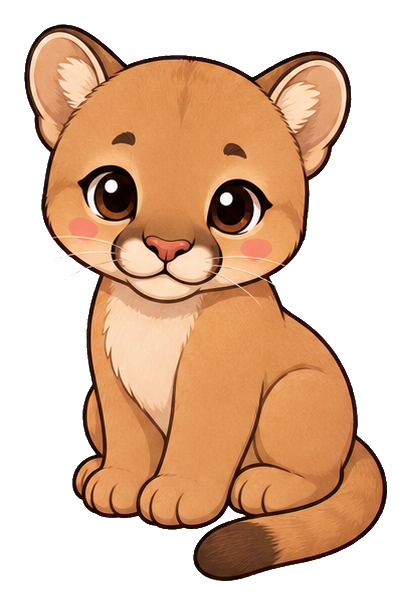 Preview for Pastel Kawaii Cougar Sticker