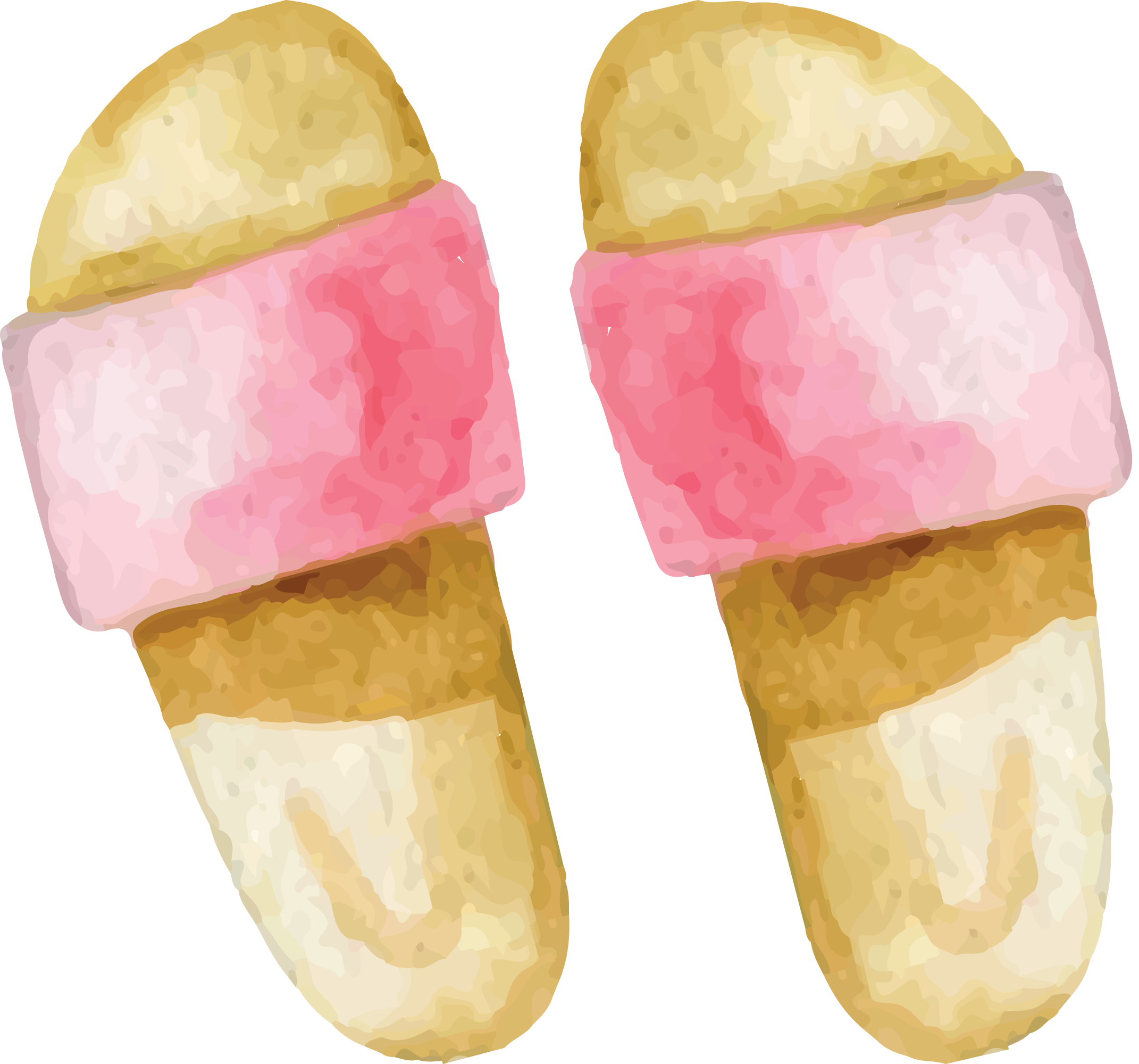 Preview for Pink-slippers-illustration-summer-watercolor-sticker-b9fe7