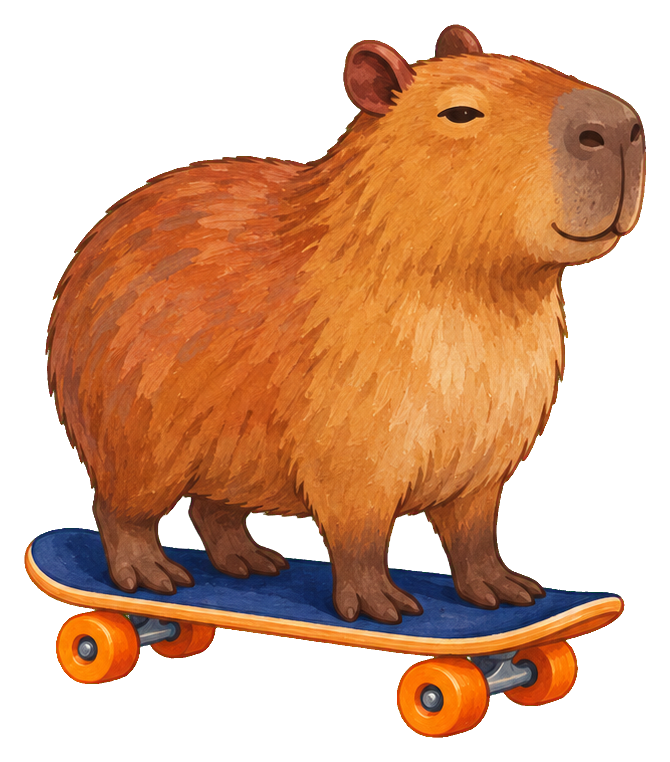 Preview for Chill Capybara Skater Capy