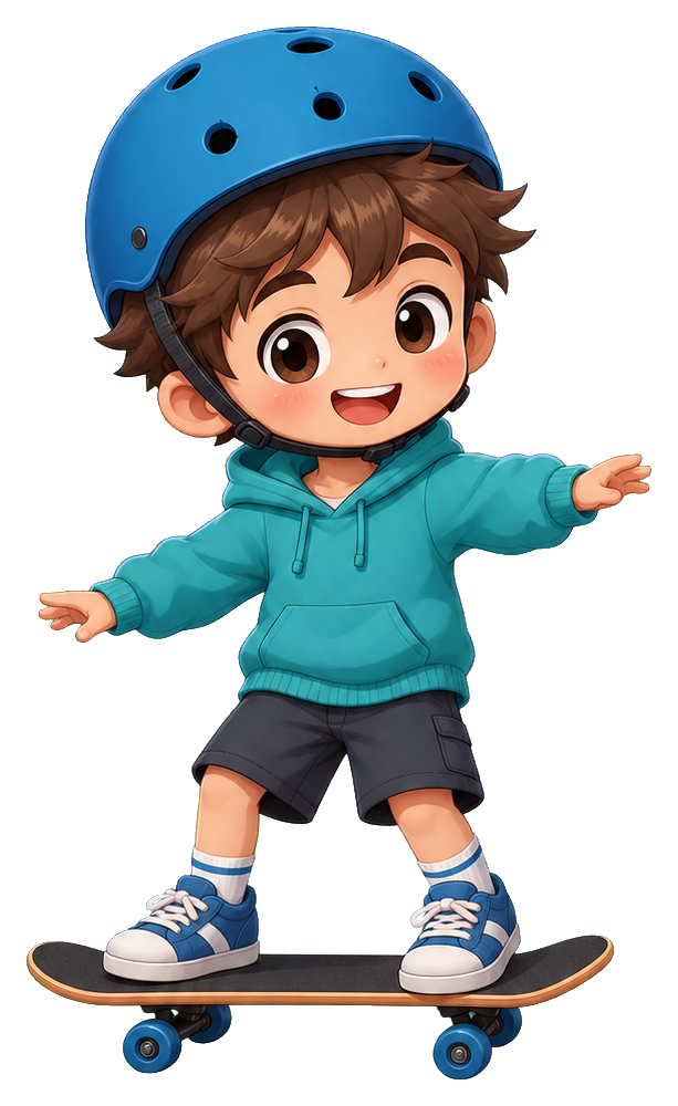 Preview for Chibi Skater Sticker Graphic