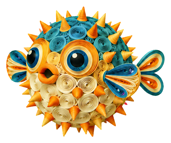Preview for Quilled Sea Creatures Pufferfish