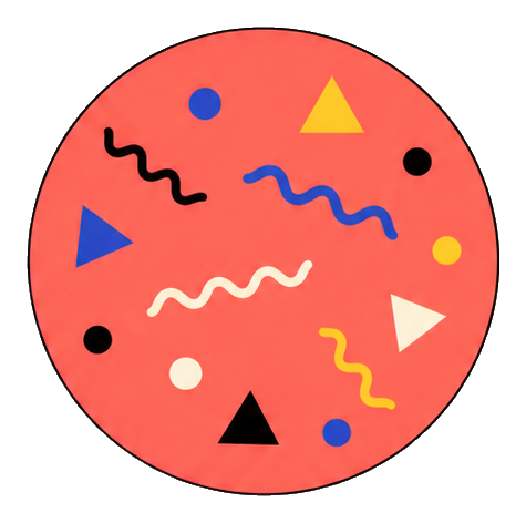 Preview for Memphis Confetti Circle Sticker