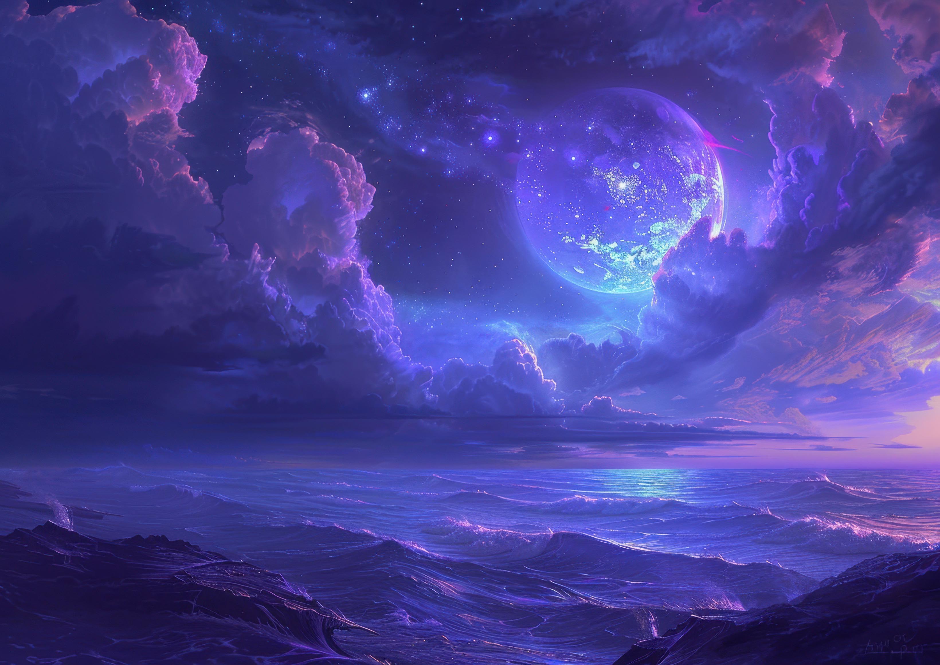 Preview for Mystical-moonlit-landscape-art-astrophotography-photo-background-2d367