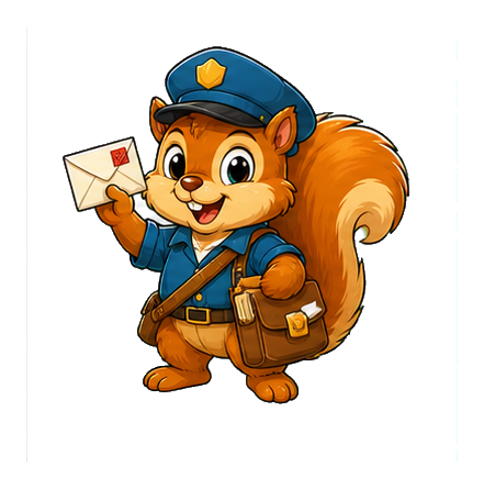 Preview for Mail Carrier Squirrel Sticker