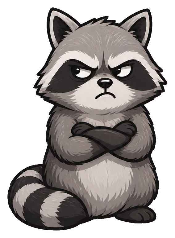 Preview for Jealous Raccoon Sticker