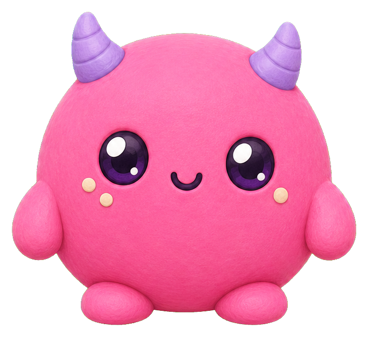 Preview for Bubblegum Blush Blob Cute Monster Sticker