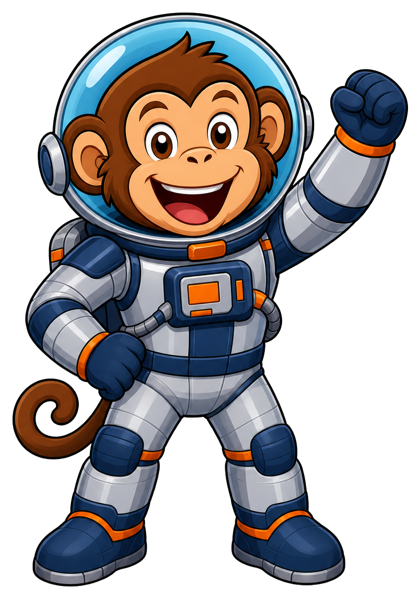 Preview for Astronaut Monkey Sticker