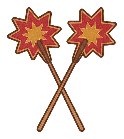 Preview for Cranberry New Year Sparkler Pair Sticker