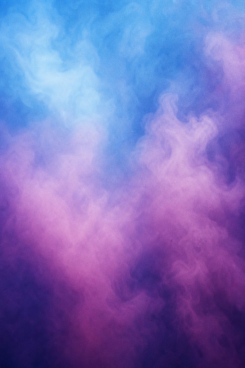 Abstract plum and sky blue vapor-like gradient with soft misty haze