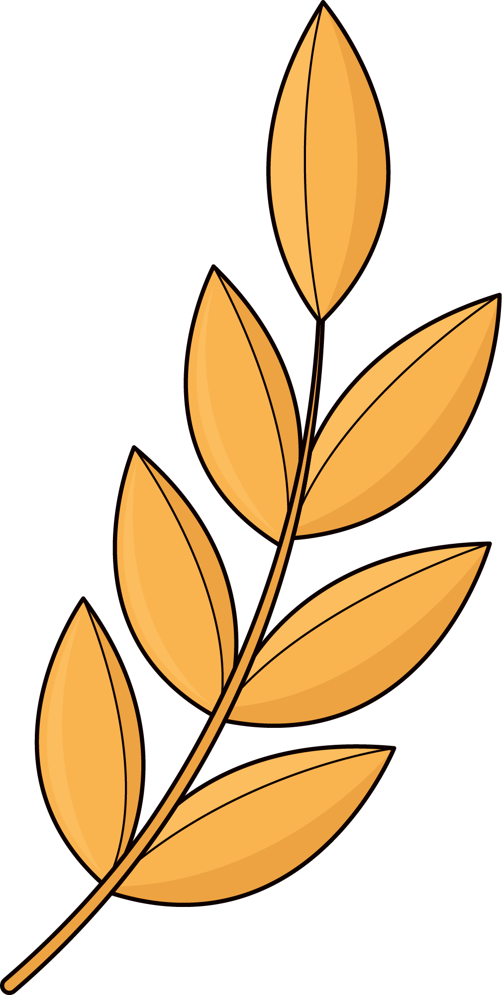 Preview for Golden-laurel-branch-illustration-falll-sticker-c3620