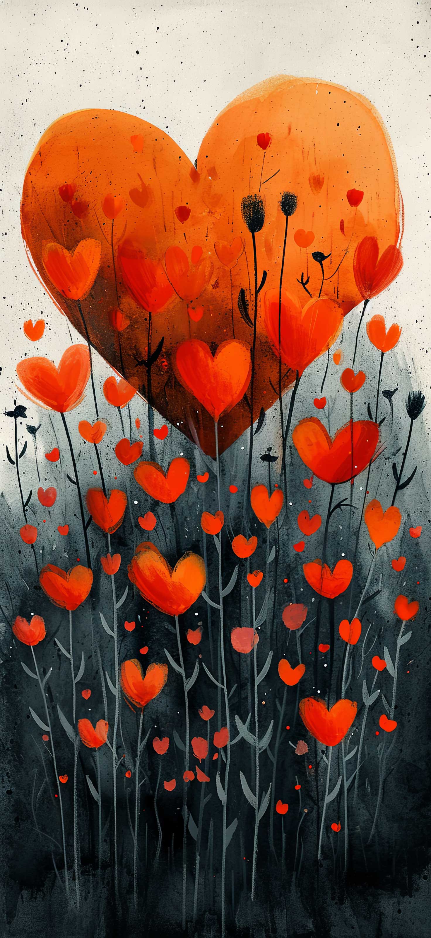 Preview for Vibrant-heart-illustration-heart-phone-background-f6923