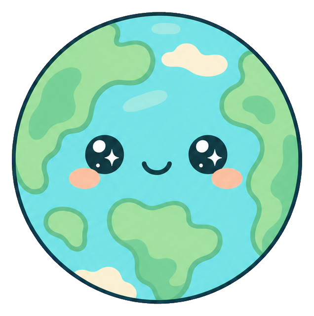Preview for Kawaii Blush Earth Sticker