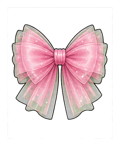 Preview for Pink Tulle Bow Sticker