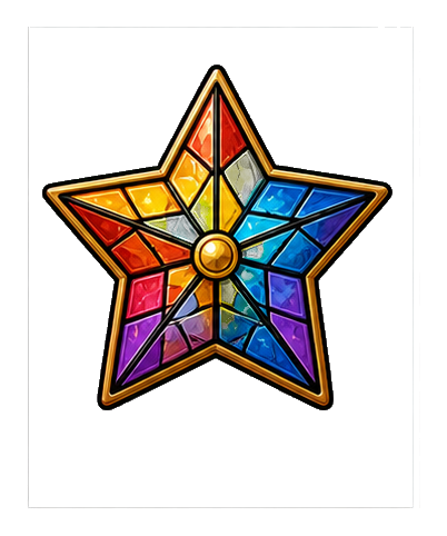Preview for Stained Glass Star Sticker Graphic