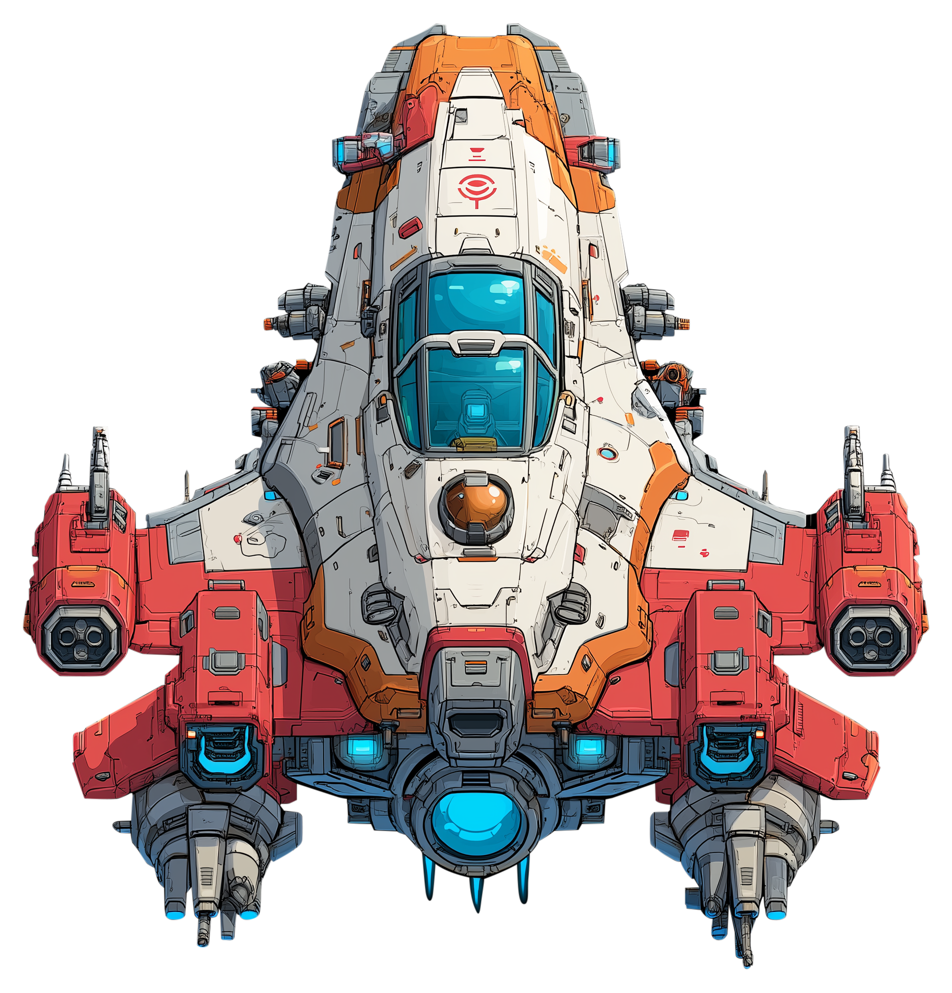 Preview for Futuristic-spaceship-design-sticker-9272a