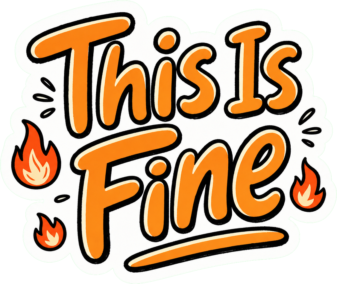 Preview for This Is Fine Quote Sticker