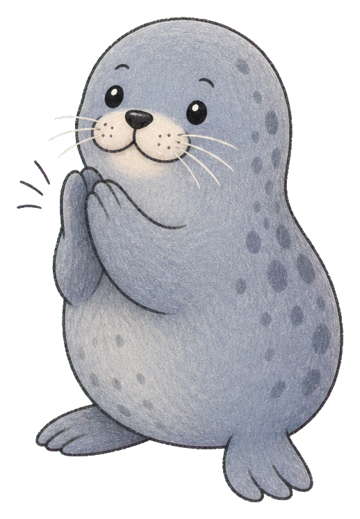 Preview for Seal Clap Sticker For Cute Designs