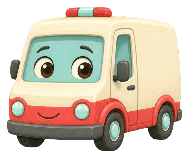 Preview for Caring Ambulance Character Sticker