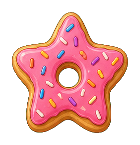 Preview for Frosted Donut Star Sticker