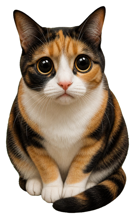 Preview for Dramatic Calico Stare Sticker