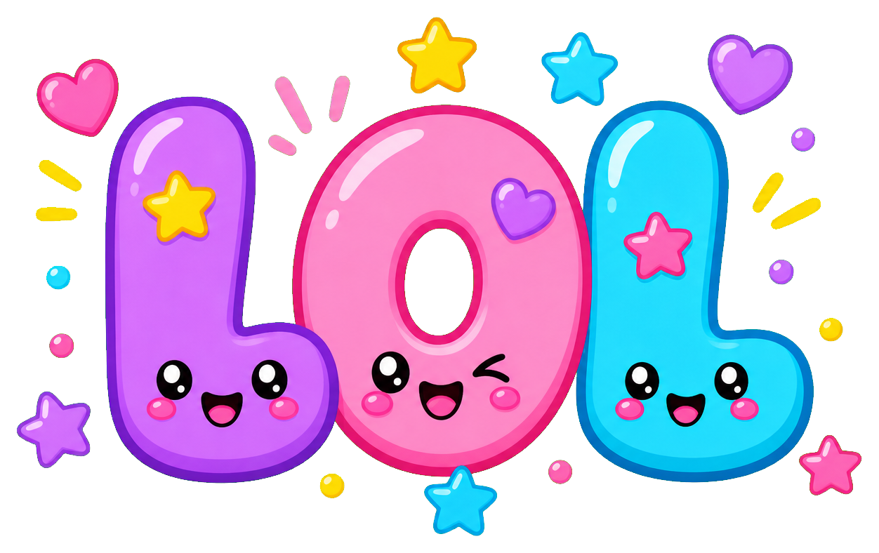Preview for Lol Kawaii Word Art Sticker