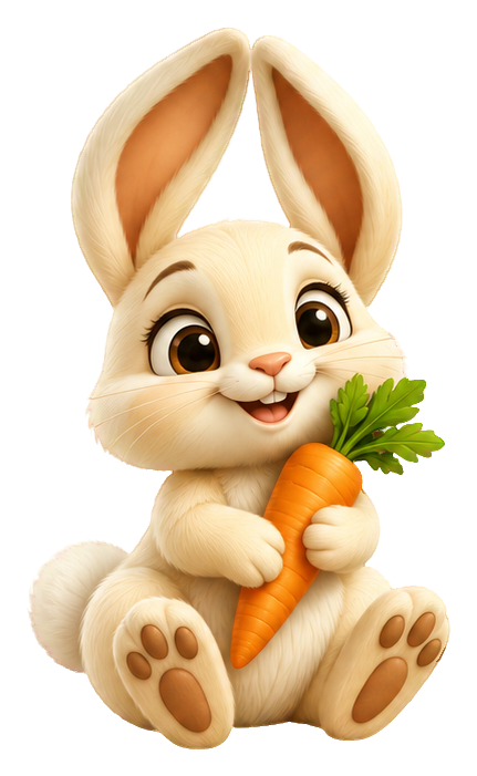 Preview for 3d Garden Animals Rabbit With Carrot