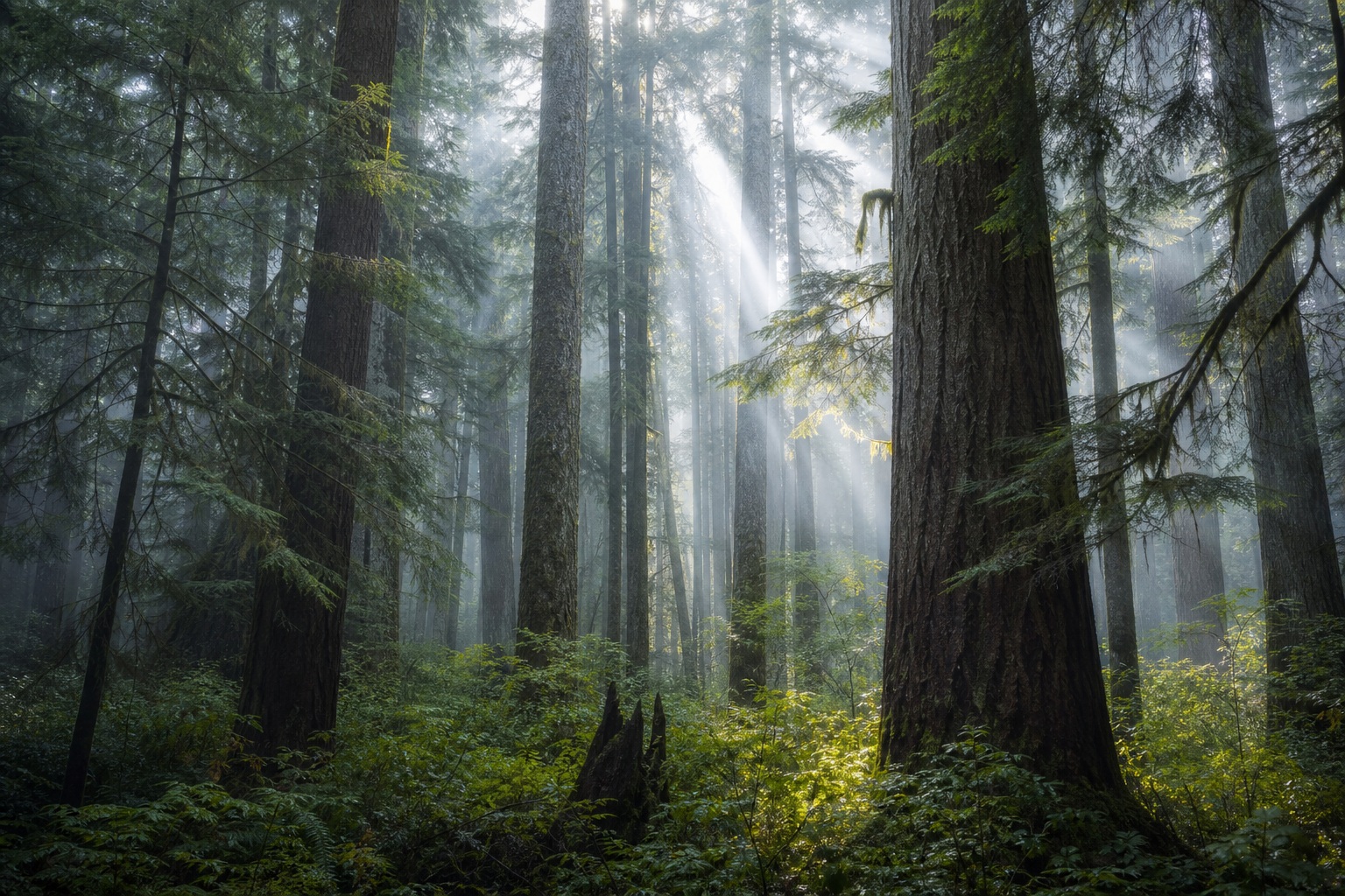 Preview for Forest Canopy Light Stock Background