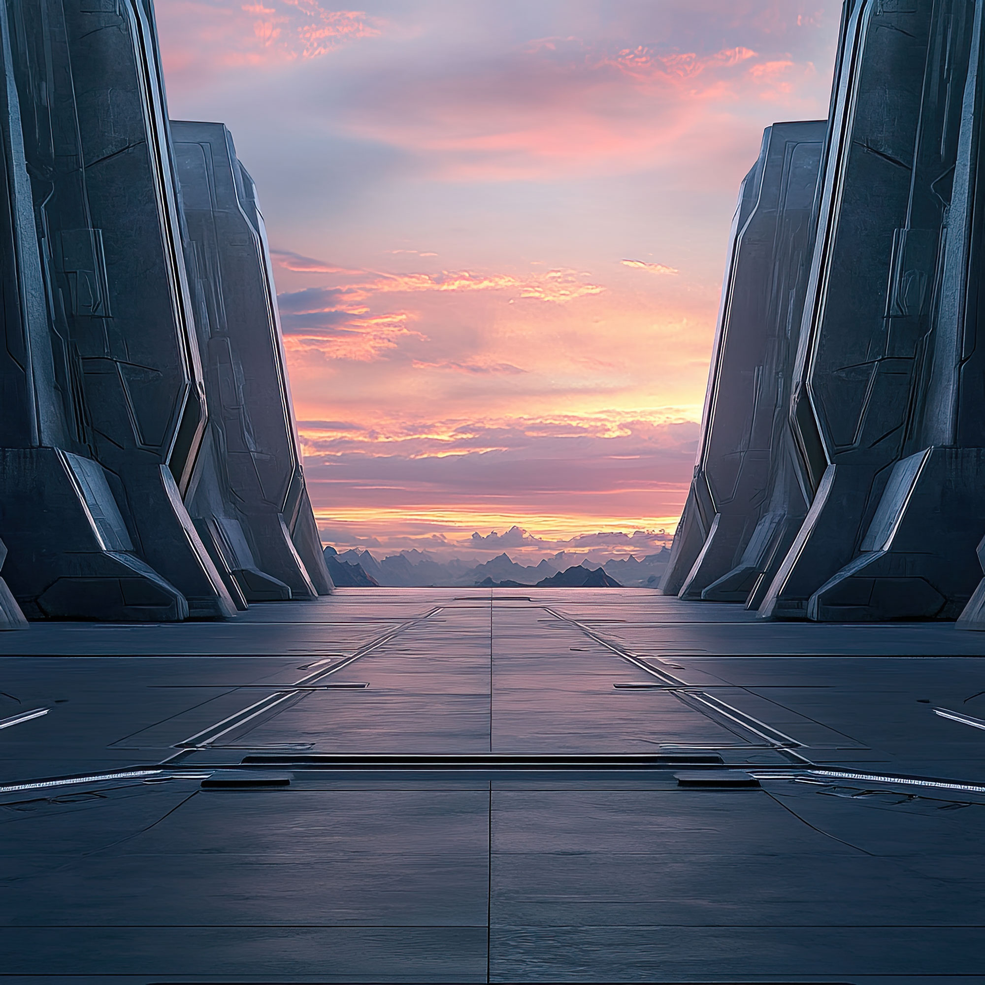 Preview for Futuristic-city-at-sunset-sci-fi-backdrop-background-545ba