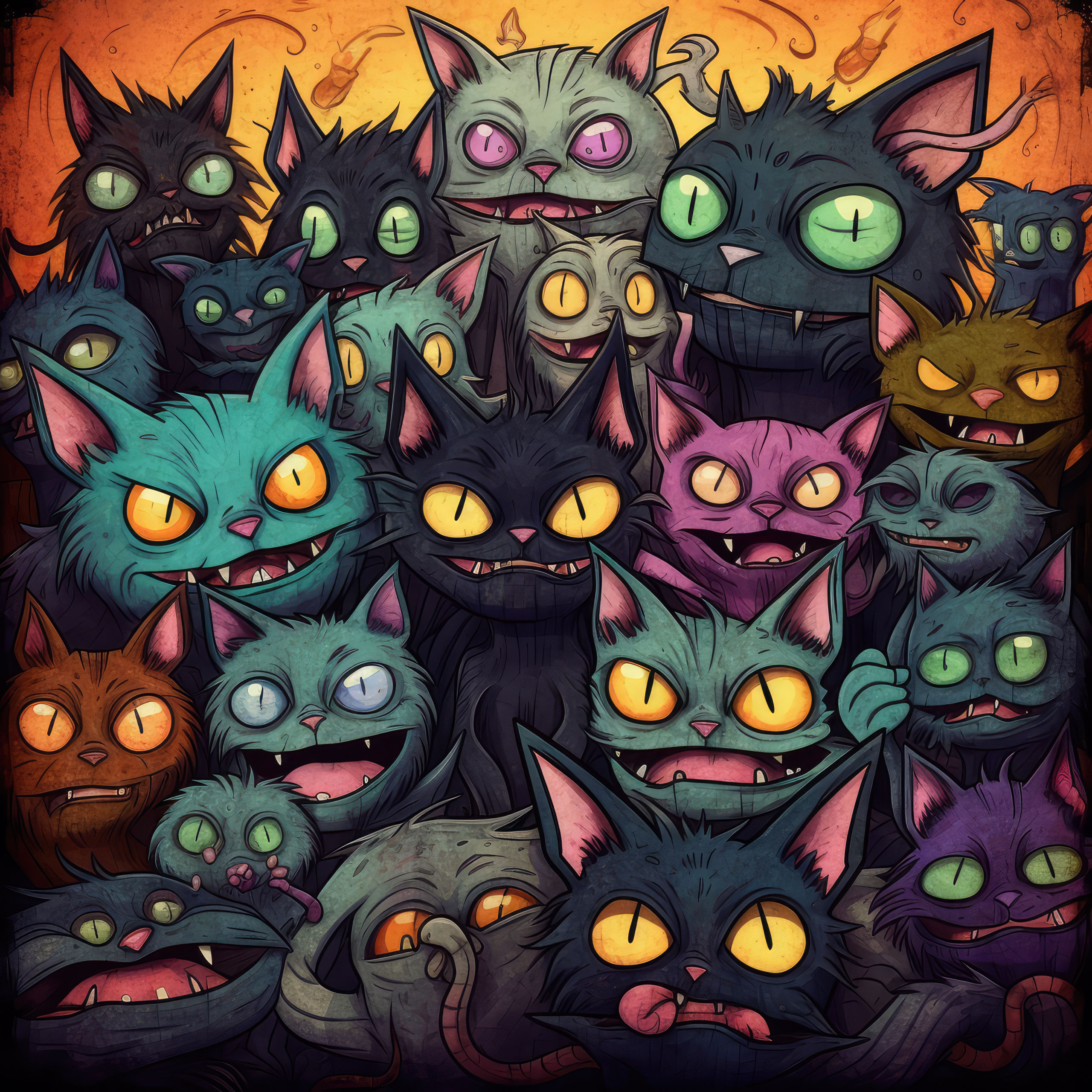 Preview for Whimsical-cartoon-cats-illustration-cute-halloween-background-d3b3f