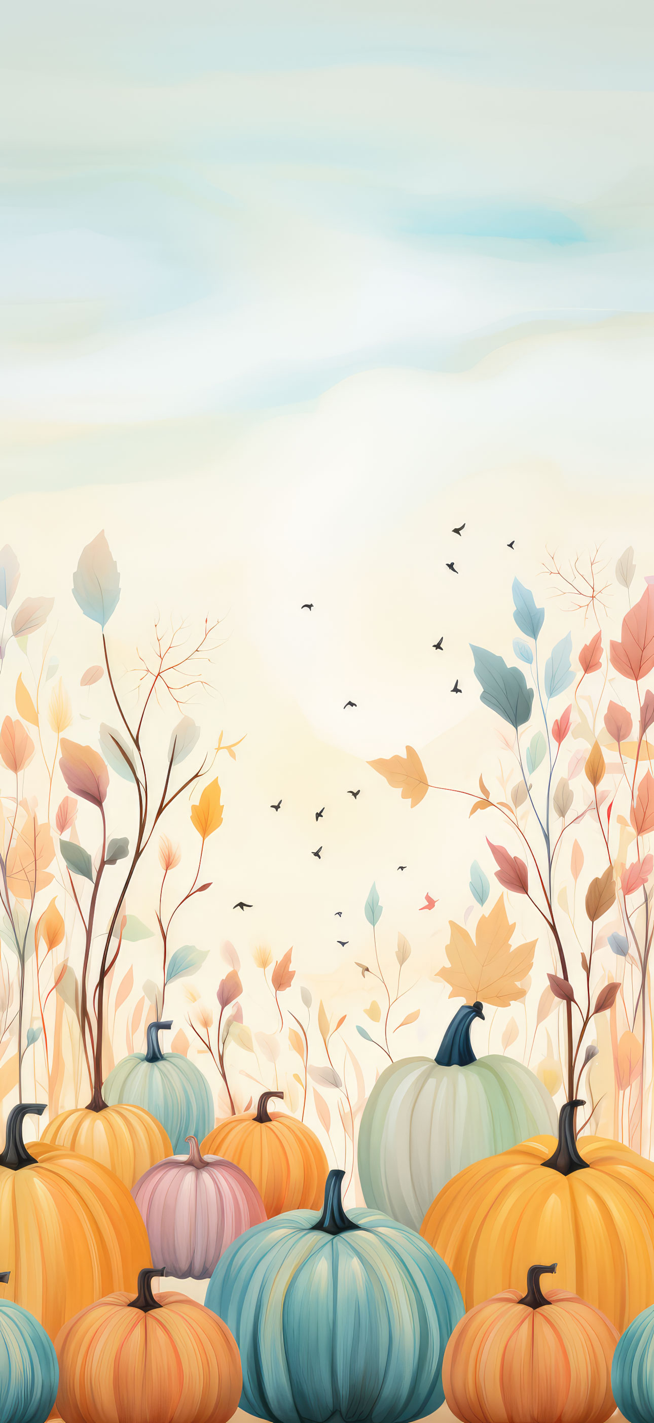 Preview for Pastel-pumpkin-patch-halloween-phone-background-acbc0