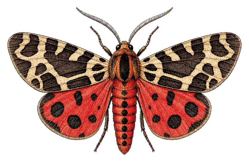 Preview for Scarlet Tiger Moth Sticker