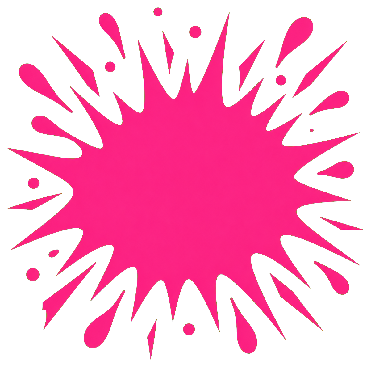 Preview for Hot Pink Splash Burst Sticker