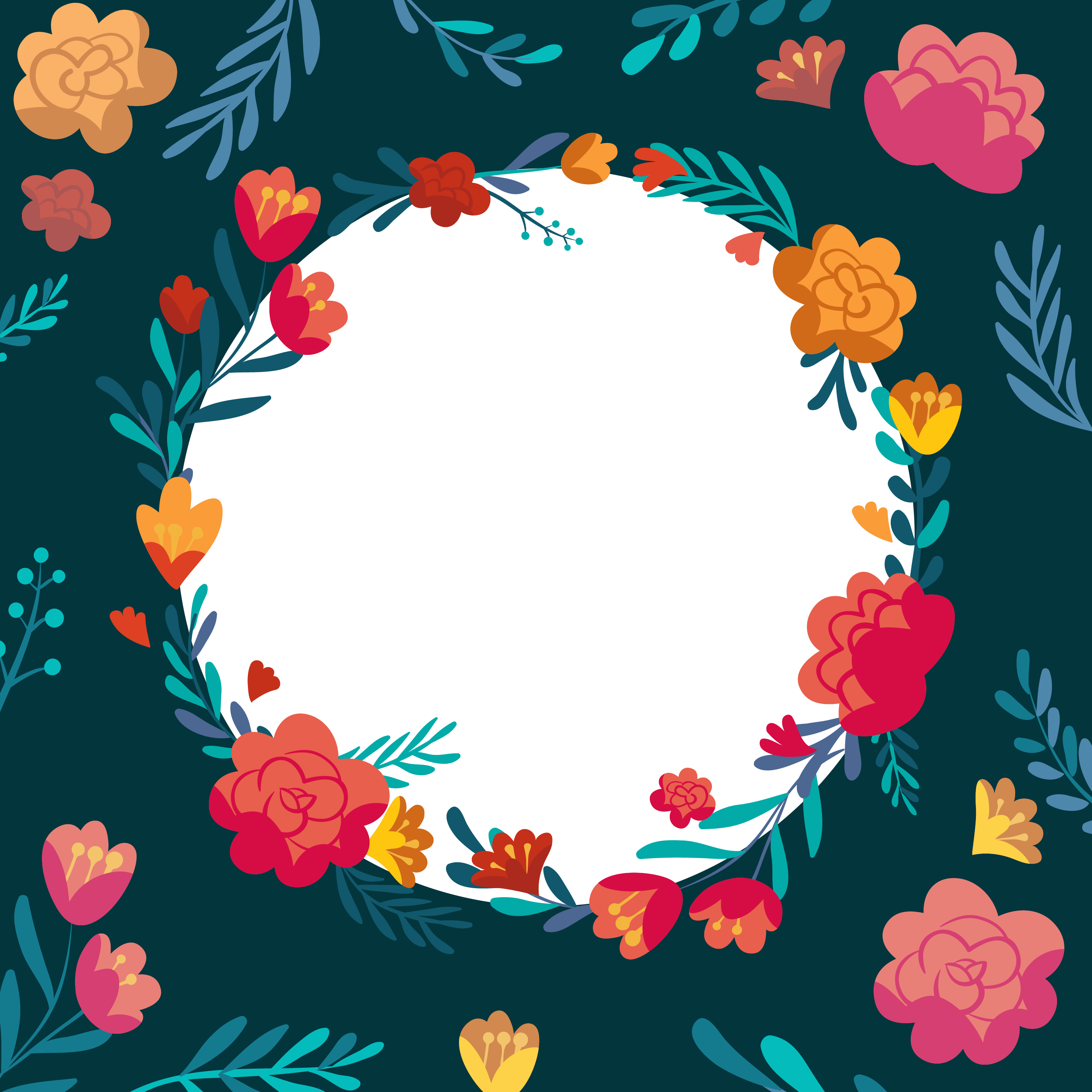 Preview for Floral-wreath-design-template-mothers-day-background-87bc4