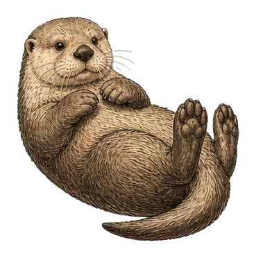 Preview for Sea Otter Vintage Sticker