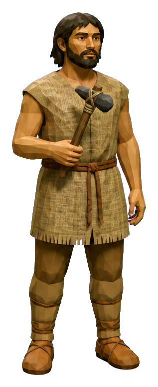 Preview for Neolithic Farmer Low-poly Sticker