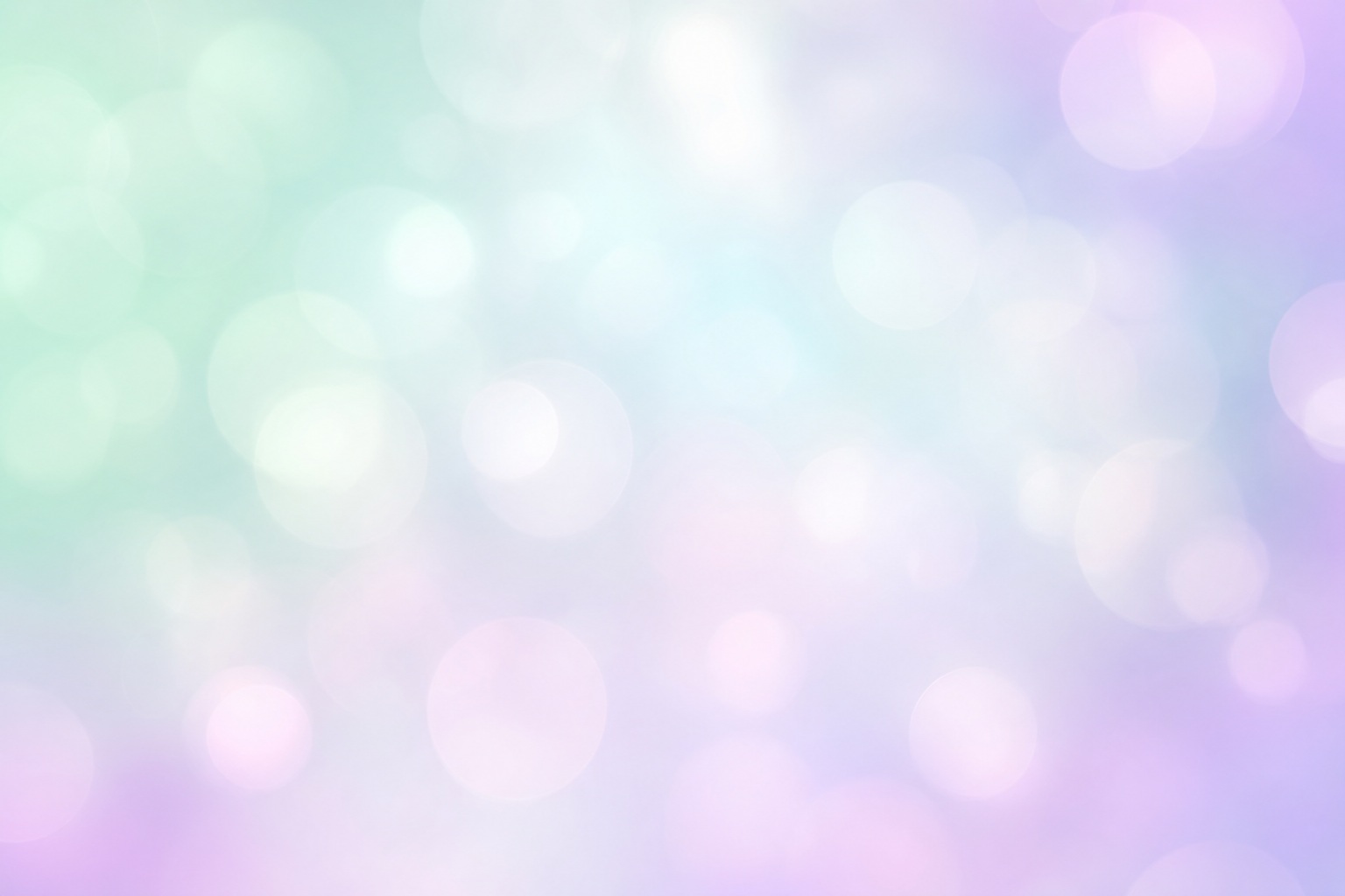 Soft pastel bokeh lights fading into a mint and lilac blurred background