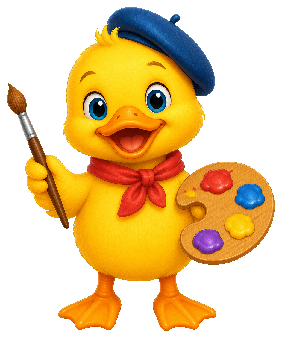 Preview for Painter Duck Sticker For Fun Designs