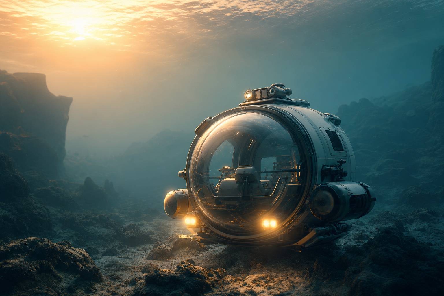 Preview for Submersible Dawn Stock Background