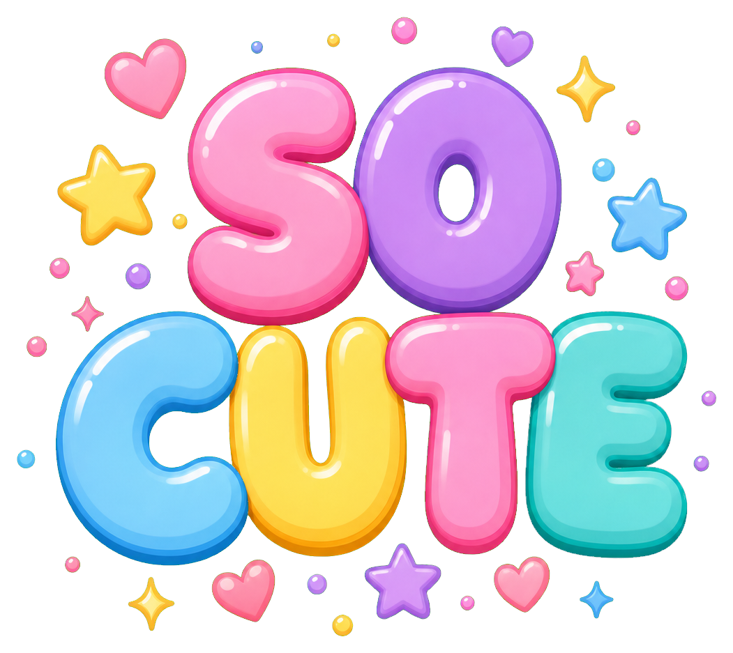 Preview for So Cute Word Art Sticker