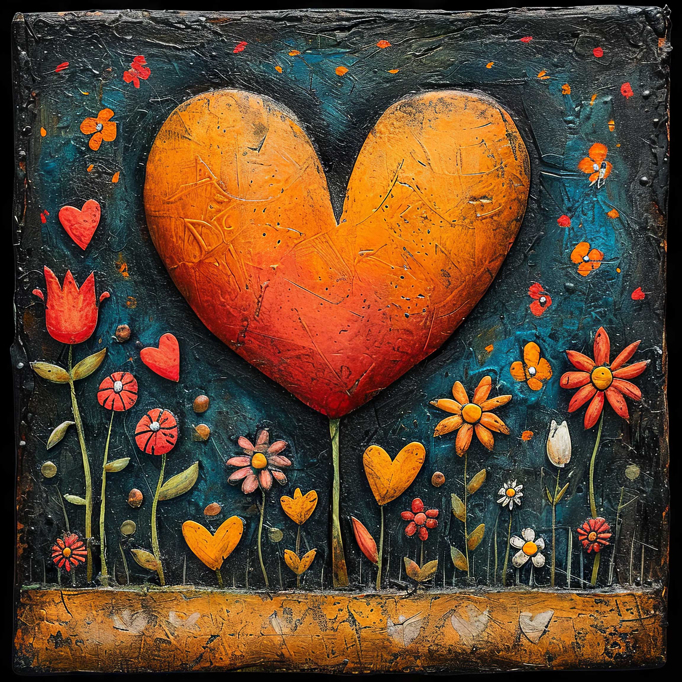 Preview for Vibrant-heart-artwork-love-background-c3255