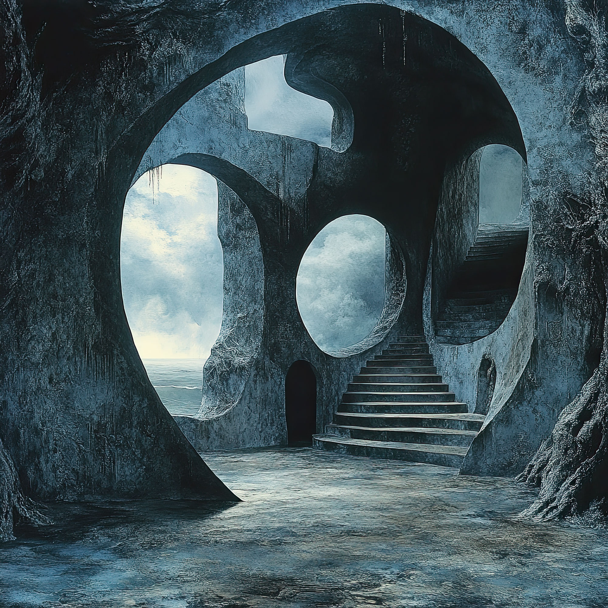 Preview for Surreal-cave-architecture-spooky-backdrop-background-f006b