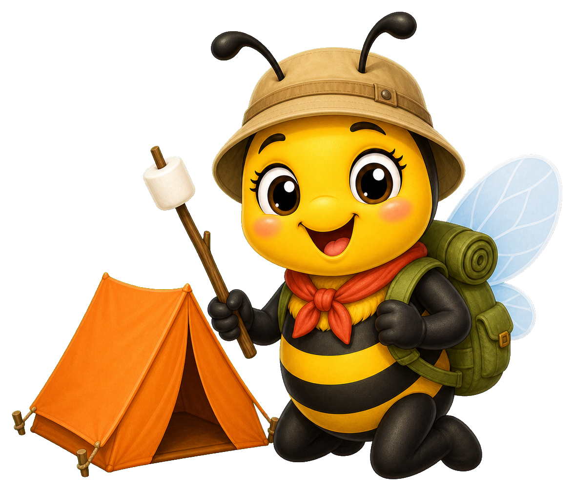 Preview for Bee Camping Sticker Graphic