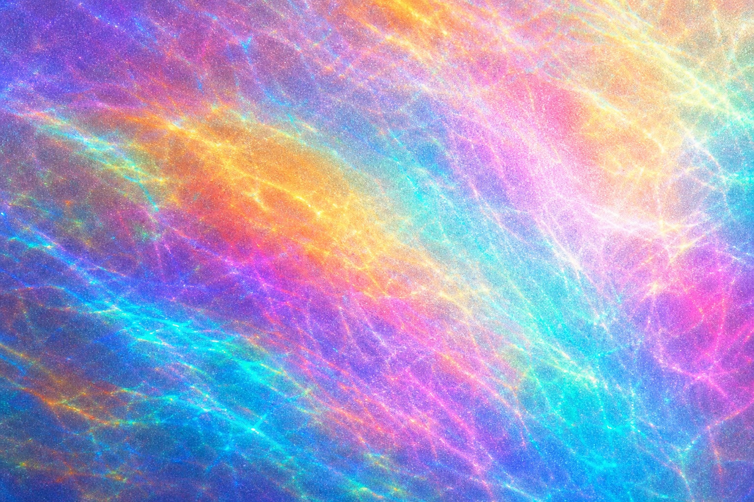 Soft cyan, magenta, and rainbow light streaks with a diffuse prism glow