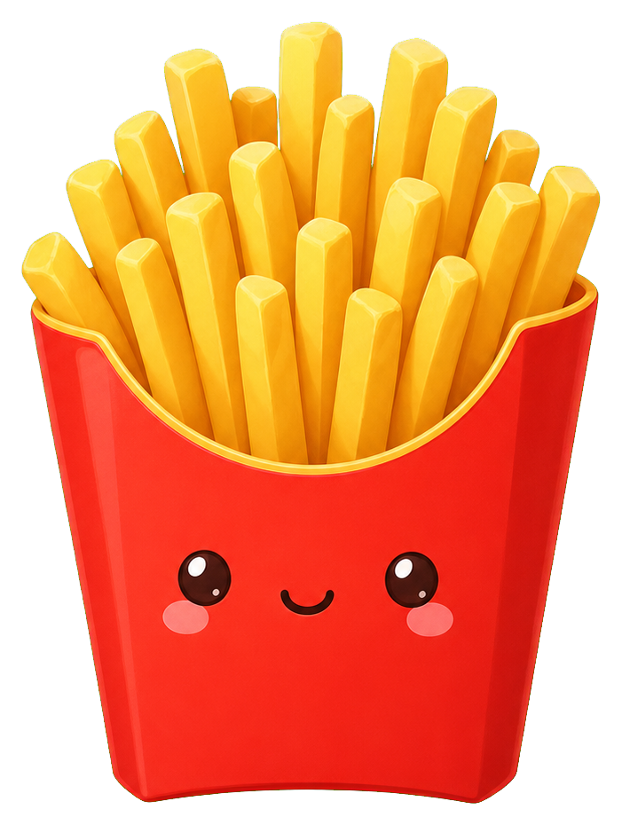 Preview for Kawaii Fries Carton Sticker