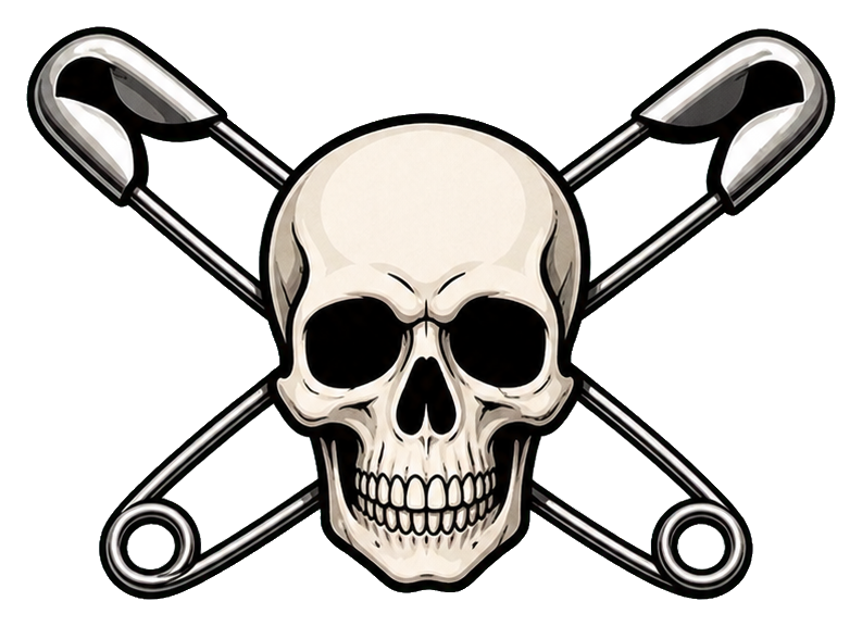 Preview for Safety Pin Skull Sticker