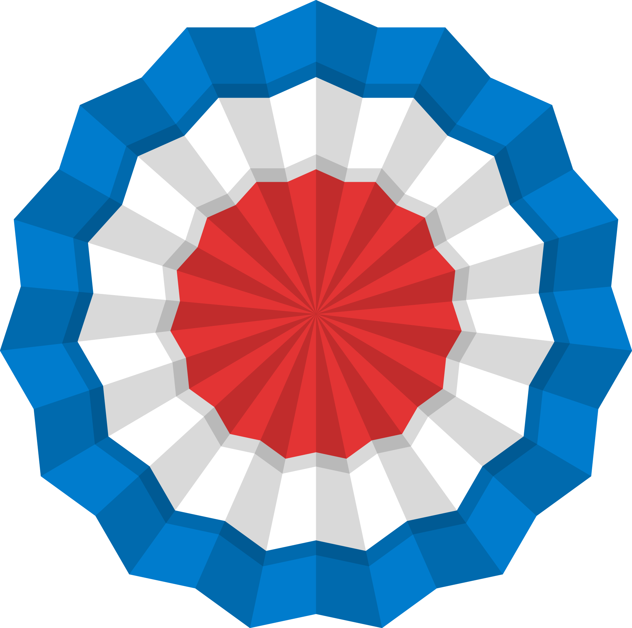 Preview for Geometric-radial-pattern-design-fourth-of-sticker-6357d