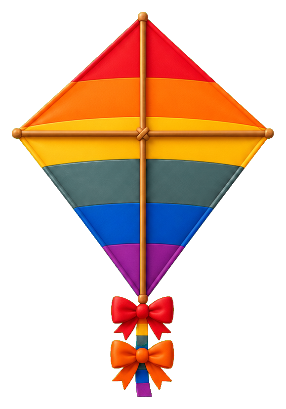 Preview for Rainbow Kite Pride Sticker