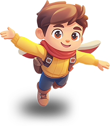 Preview for Cartoon-boy-flying-character-sticker-3d725