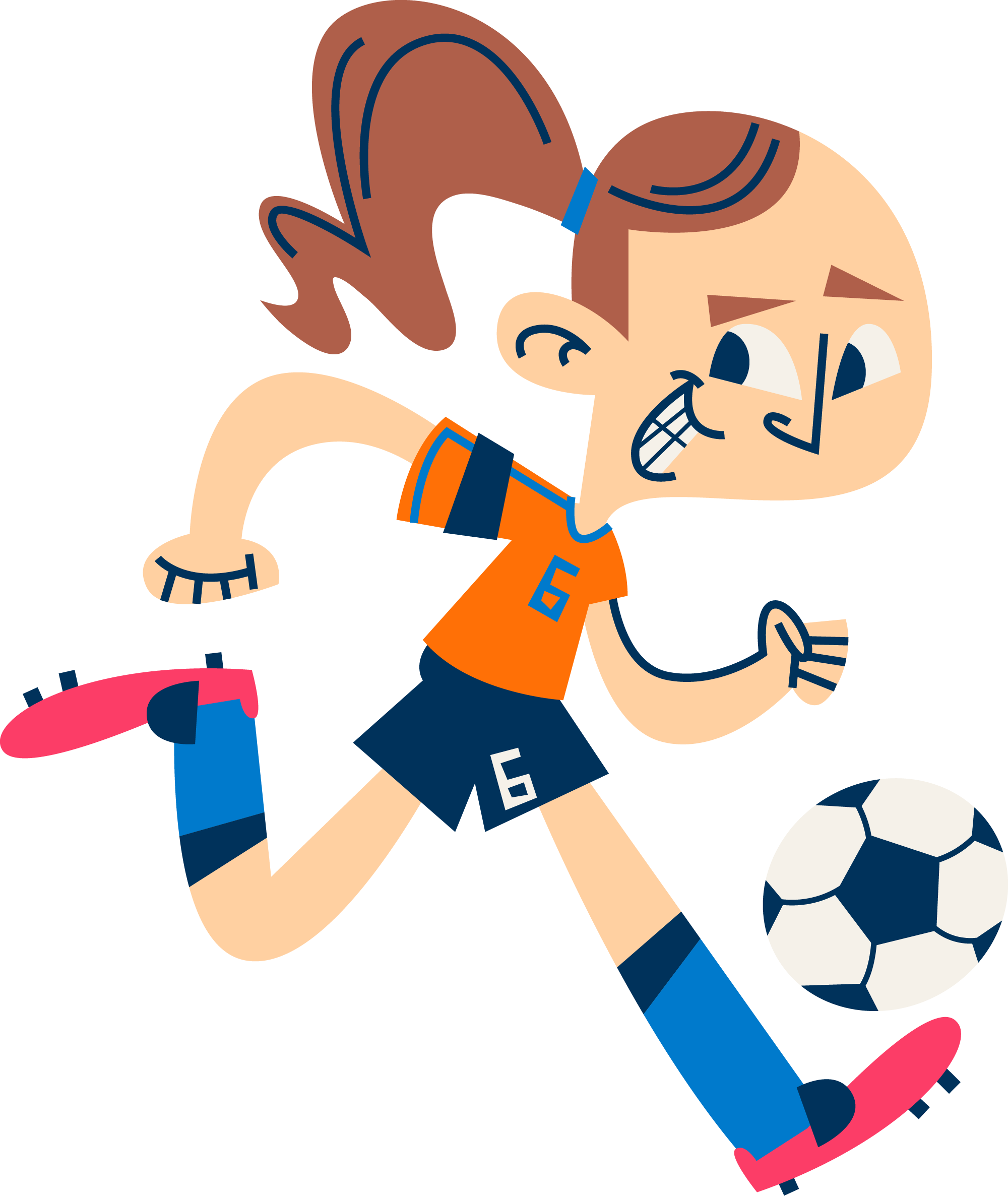Preview for Young-female-soccer-player-cartoon-sticker-9589e