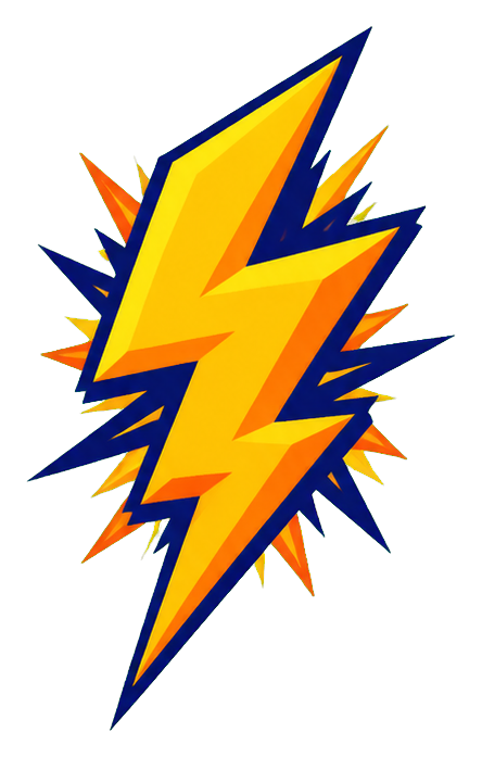 Preview for Golden Comic Lightning Bolt Sticker
